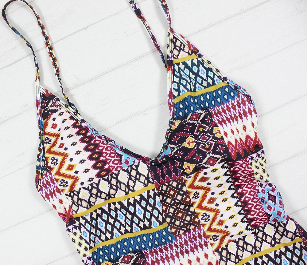 Купальник Floylyn Женский винтажный с принтом|bain| |