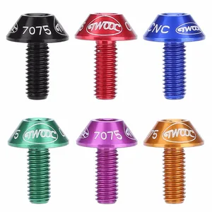 Крепежные болты для велосипедный держатель для бутылки с водой велосипеда, 2 шт., 12 мм, Шестигранная головка, 7 цветов