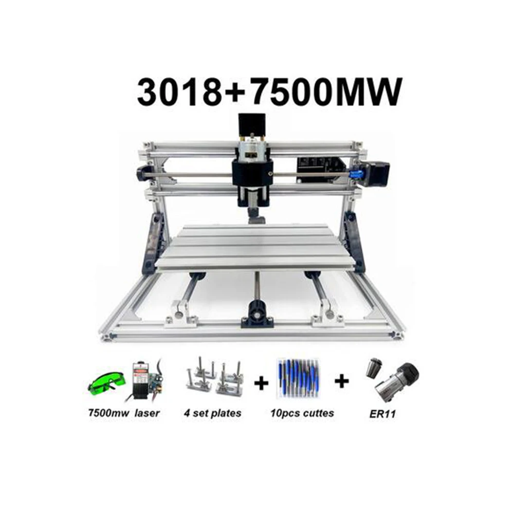 CNC3018 withER11 diy Мини гравировальный станок с ЧПУ, лазерная гравировка, Pcb PVC фрезерный станок, деревообрабатывающий фрезерный станок с ЧПУ 3018 лучшие передовые игрушки