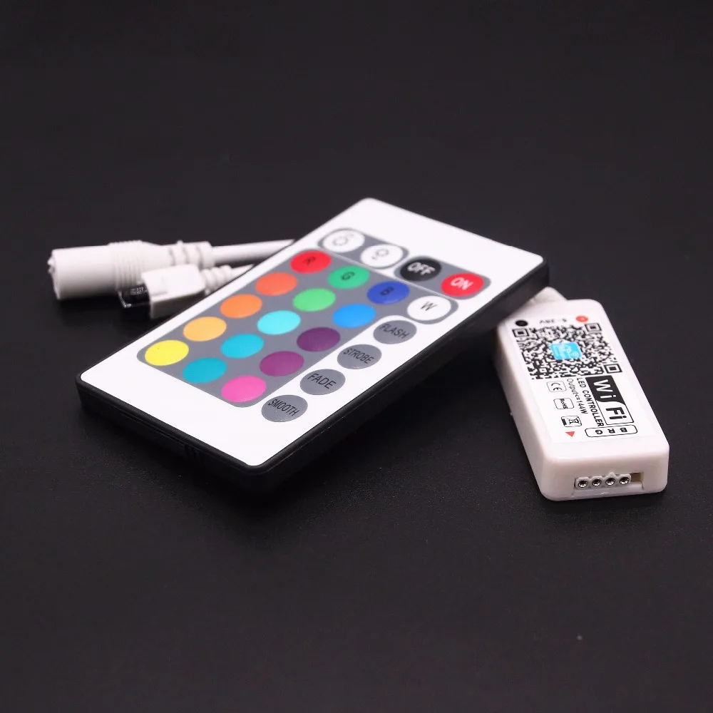 DC 12 В мини WI-FI светодио дный контроллер RGB с ИК 24Key удаленного Управление на