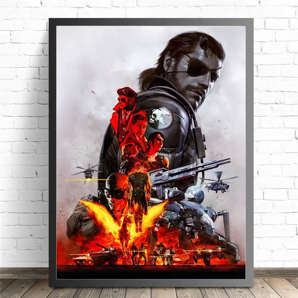3 Металлическая Шестерня твердая MGS видео игра плакат и печать холст Художественная живопись настенные картины для гостиной украшения домашнего декора - Цвет: 3