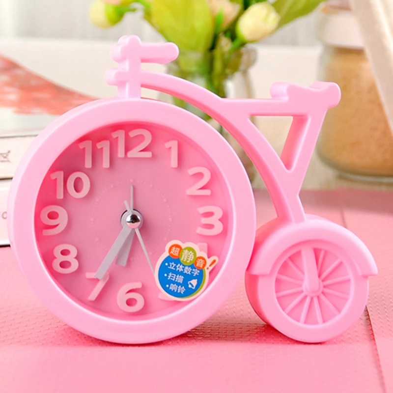 Конфеты цвета портативный мини отключить будильник велосипед часы батарея