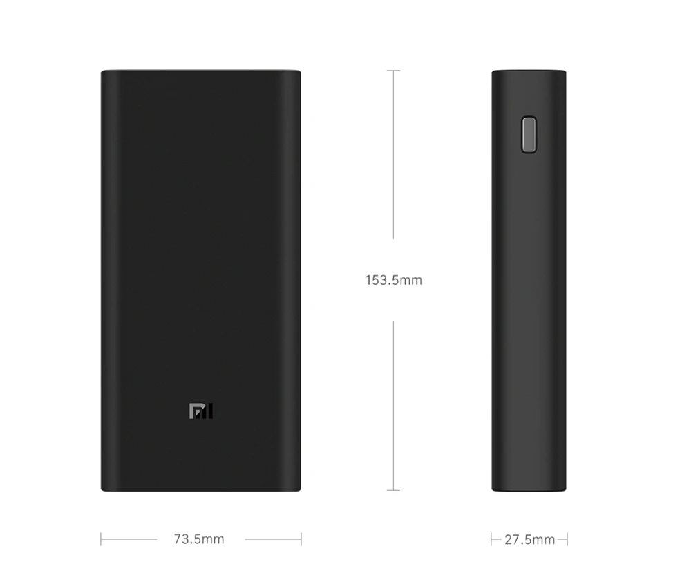 Xiaomi power Bank 3 портативное зарядное устройство 20000 мАч портативное зарядное устройство Поддержка QC3.0 USB PD питания 3 порта для ноутбука