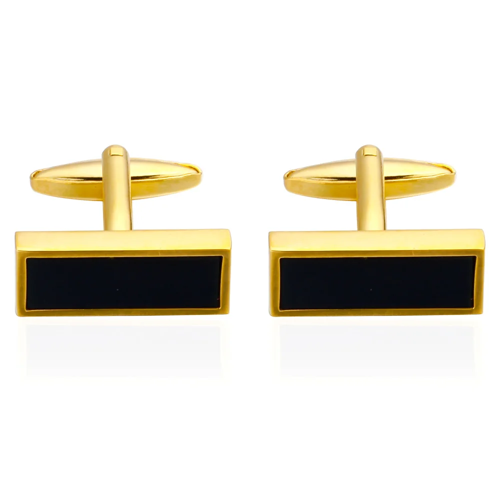Модные Золотые Квадратные запонки для рубашек мужские подарки брендовые на