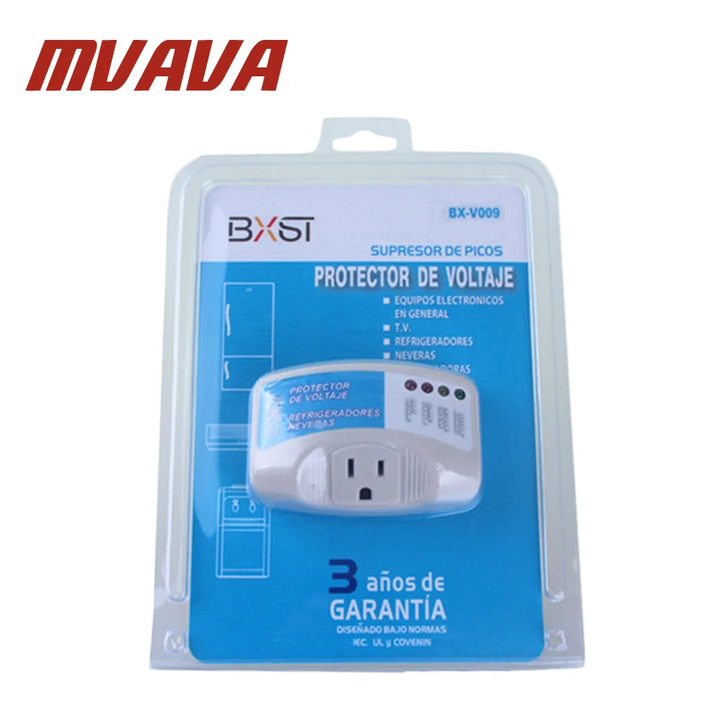 MVAVA бытовой прибор Защита от перенапряжения Напряжение Brownout розетка 4 режима белый ПК серии США вилка американский стандарт розетка питания