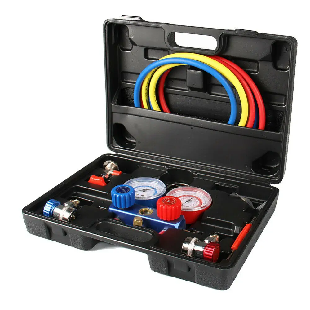 Автоматический манометр набор A/C R134a кондиционер Холодильный Ферон-добавляющий