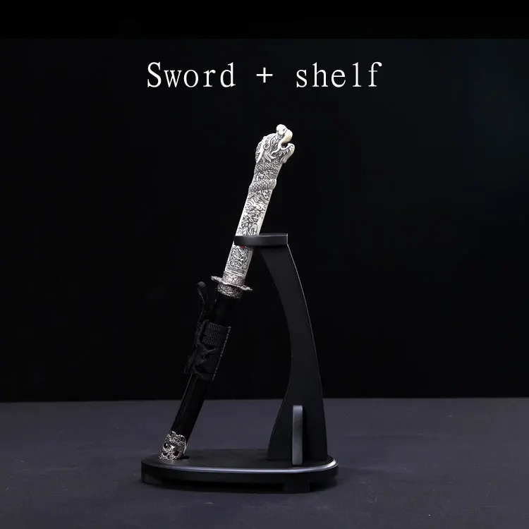 Katana rack Украшение дома короткий Катана лезвие из нержавеющей стали изысканный сплав фурнитура Дракон ручка espada подарки меч - Цвет: Katana rack