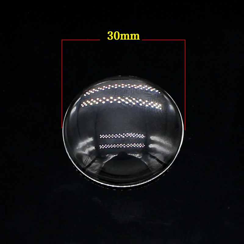 6 шт./лот 30 мм дешевле Круглый плоская задняя прозрачная стеклянная крышка