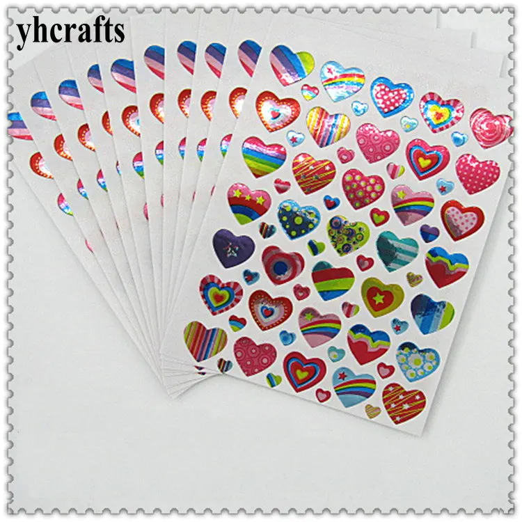 10sheets(350PCS) 10 листов(600 шт)/партия, 1,2 см улыбка лицо лазерная бумага наклейки Ранние развивающие ремесло diy игрушка школьная награда этикетка игрушки для детского сада - Цвет: 10sheets(350PCS)