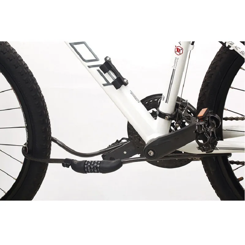 Anti-Theft Bicycle Lock Password Code Combination Security Strengthen Steel Cable Coil for Motorcycle Mountain Bike | Спорт и