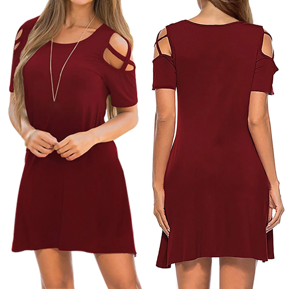 Футболка женская топ с открытым плечом мини Повседневная вырез лодочкой