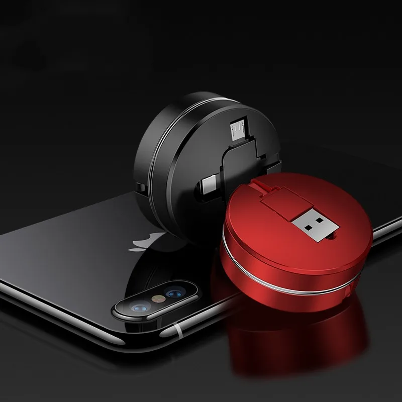 Кабель Micro USB 3 в 1 Телескопический кабель для быстрой зарядки iPhone Type c Android|Кабели