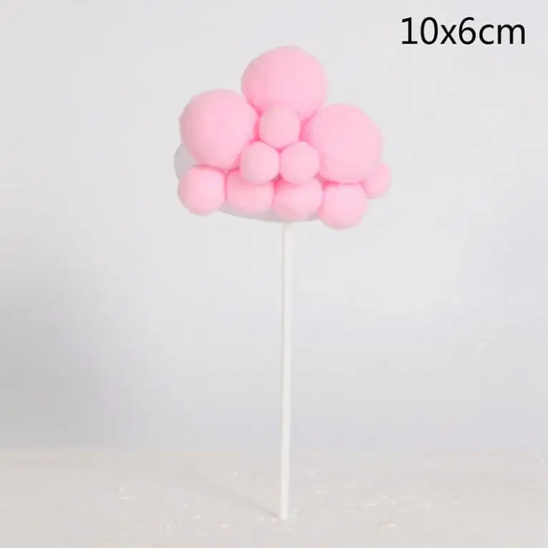 short pink Розовый голубой Единорог торт Топпер облако горячий воздушный шар Фламинго флажки для торта День рождения свадьбы украшения детский Душ Поставки - Цвет: short pink