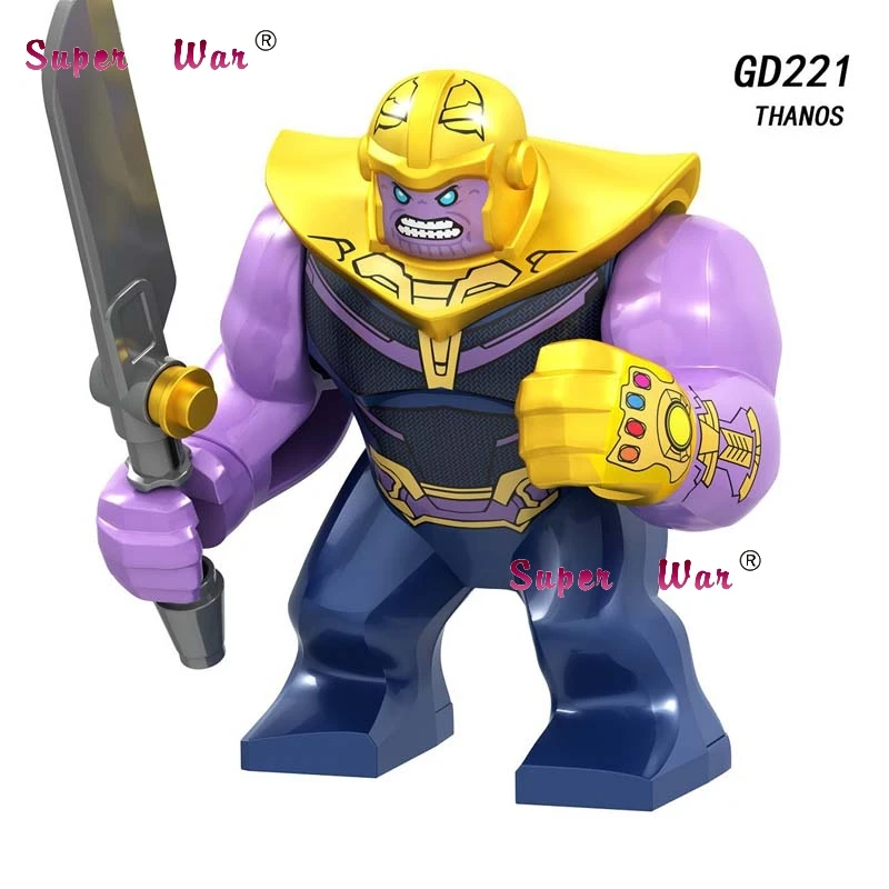 GD221 Один Мстители Marvel эндшпиль большой размер танос Халк Железный человек паук черный гном Черная пантера строительные блоки детские игрушки - Цвет: GD221