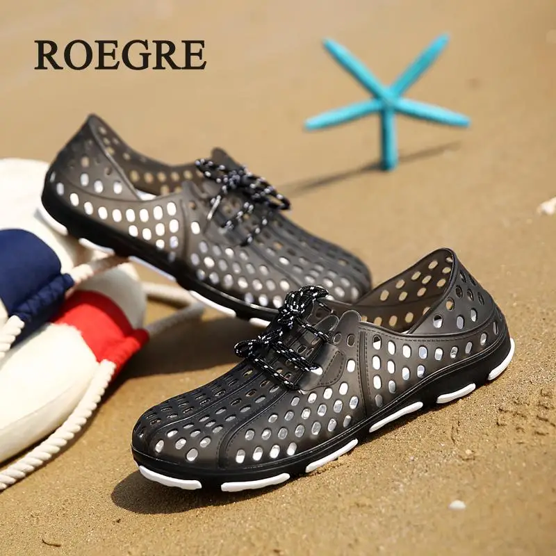 ROEGRE2018 Новое поступление мужские летние пляжные слиперы дышащие водные сандалии