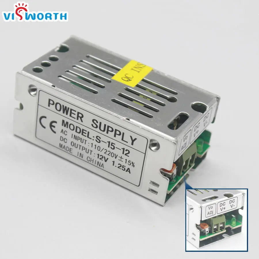 1.25A 2A 3.2A 10A 15A Светодиодный источник питания DC12V светильник ing трансформаторы алюминиевый светодиодный адаптер питания для светодиодной ленты светильник