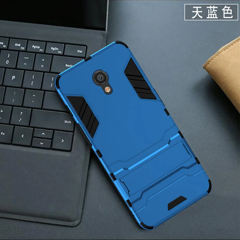 Синий Чехол для MEIZU M5C M5s, защитный противоударный чехол-подставка для Meizu 15 Plus M6S A5 M5 MX6 M6 Note, защитный чехол для телефона - Цвет: Синий