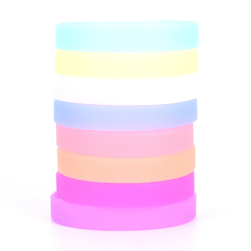 8 цветов люминесцентный резиновый браслет для мужчин и женщин браслеты