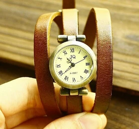 Часы JQ Брендовые женские наручные часы Roma Подлинная винтажный из бычьей кожи