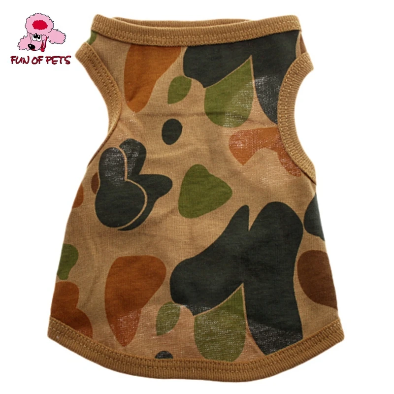 2017 горный регион камуфляж шаблон Чистый хлопок жилет для собак (XS L) зеленый