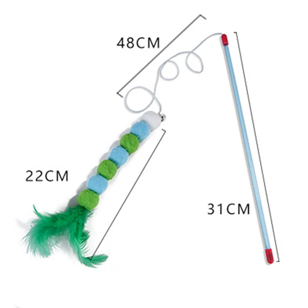 Горячие котёнок Кот Игрушка интерактивная игрушка мягкое перо и колокольчик
