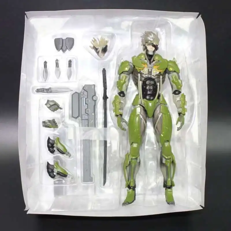 Green Ver OPP Play Arts PA Game Metal gear Rising Revengeance METAL gear SOLID The Phantom Pain Raiden/Jack экшн-фигурка коллекция игрушек 28 см - Цвет: Green Ver OPP