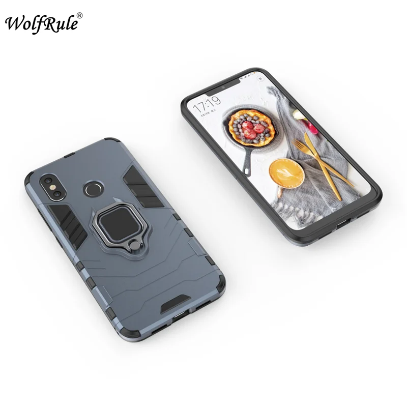 For Xiaomi Mi 8 Case TPU Hard PC Ring Holder Stand Magnetic Armor Xiomi Phone Cover | Мобильные телефоны и аксессуары