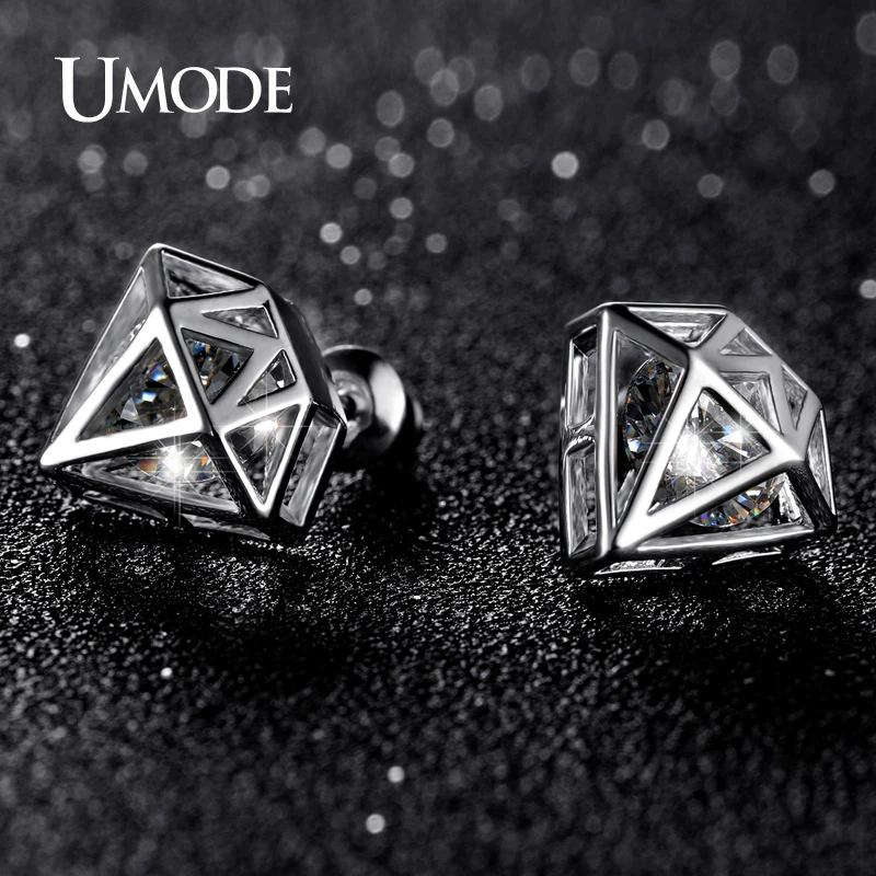Женские серьги-гвоздики UMODE с кристаллами подарок на Рождество AUE0253B | Украшения и