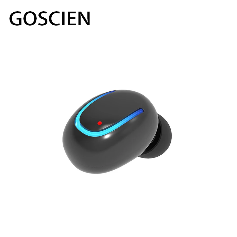 GOSCIEN беспроводные bluetooth гарнитуры мини невидимые наушники спортивные
