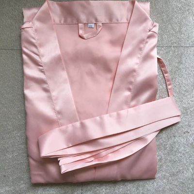 Flesh pink 5 предметов в лоте; пользовательское имя кружевные вечерние свадебные Одежда для невесты персональный подарок мама сестра невесты шелковый халат кимоно - Цвет: Flesh pink