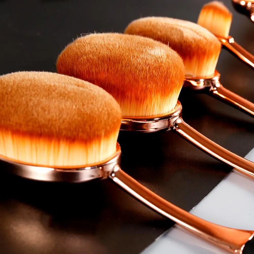 8pcs Make Up Brushes Soft Toothbrush Type Cosmetic Professional Face Powder Foundation Brush Synthetic Hair Oval Eye Makeup Tool | Красота и