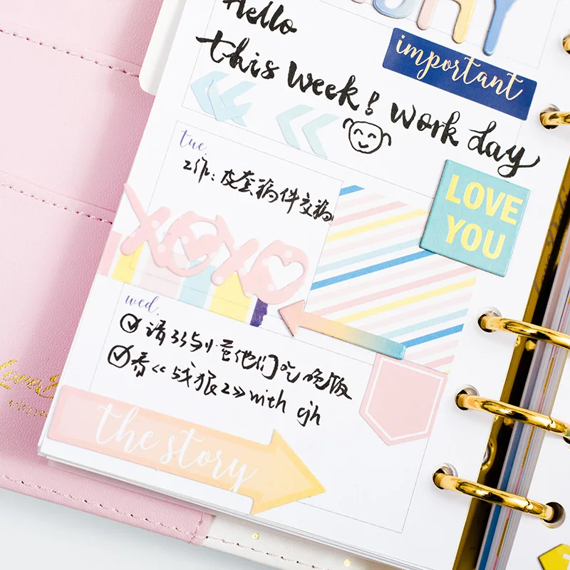 Lovedoki Середина лета серии наполнитель бумаги для Filofax спираль тетрадь Еженедельный планировщик A5 внутренний ядро офисные и школьные принадлежности