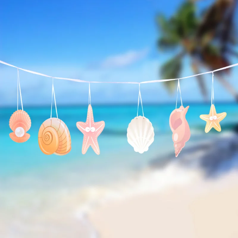 1 компл. Kawaii новые ранцы Ракушки Морская звезда баннер пастельный мультфильм