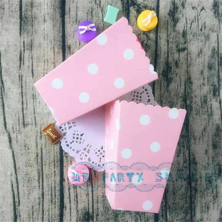 Бесплатная доставка 480 шт. Детские розовый и голубой мини-попкорн Коробки