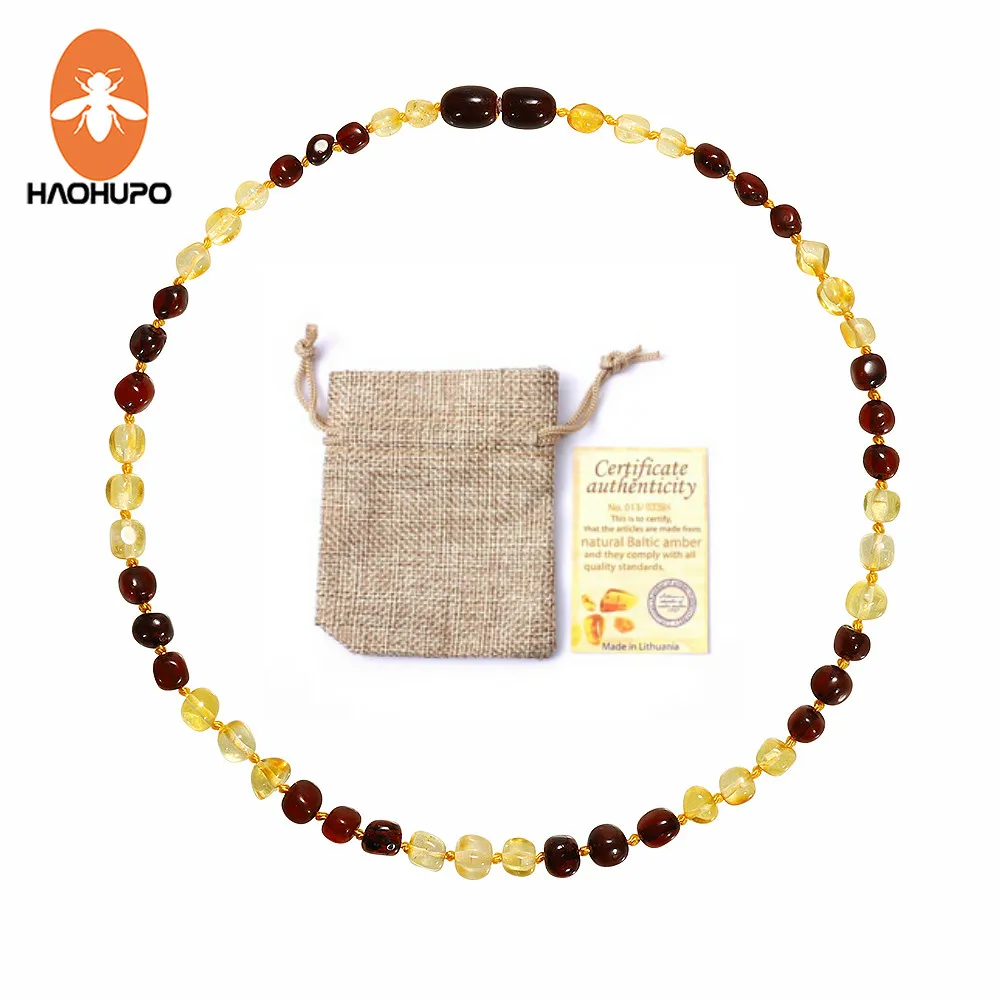 HAOHUPO оригинальные ювелирные изделия Балтики Янтарное прорезывающее ожерелье для