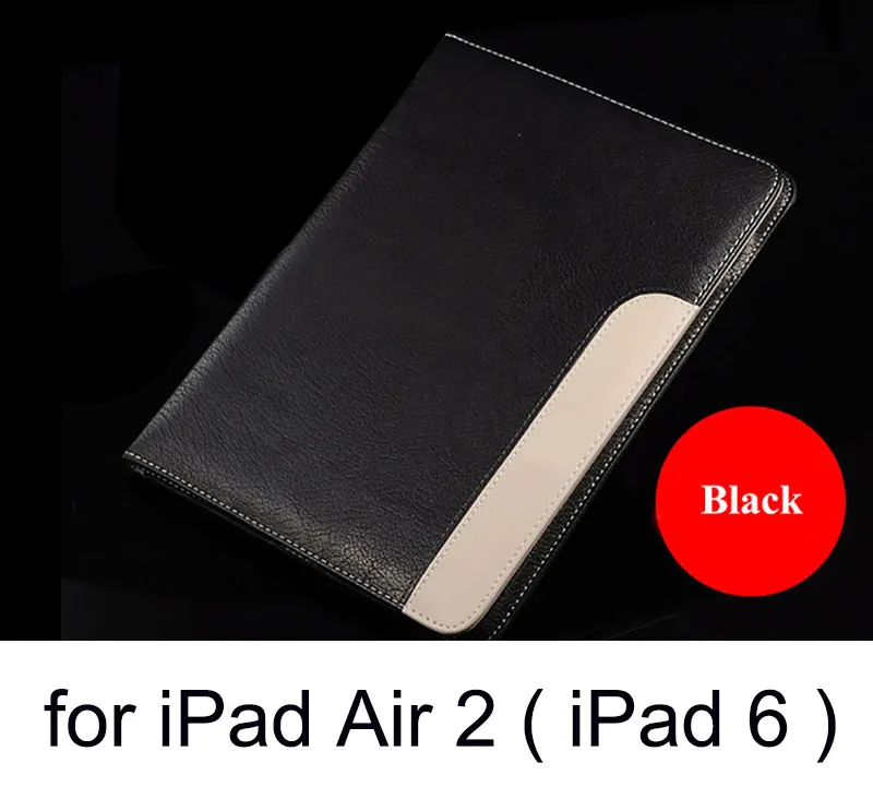 Air 2 ( black ) Чехол для Apple iPad Air 2 Air 1 из искусственной кожи, деловой портфель для планшета, откидная подставка, умный чехол для iPad 5, 6, Fundas, автоматический режим сна - Цвет: Air 2 ( black )