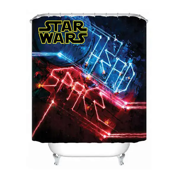 Shower Curtain Пользовательские Звездные войны Marvel занавеска для ванной Mildewproof Водонепроницаемый полиэстер занавеска для душа#180417-02-134 - Цвет: Shower Curtain