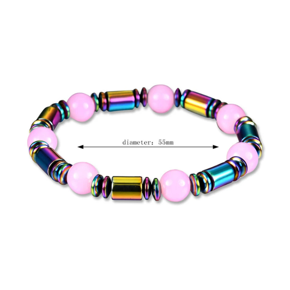 Магнитный растягивающийся браслет из бисера для здоровья цветные браслеты