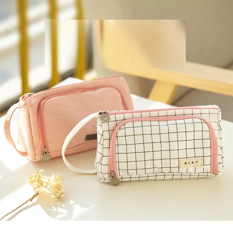 Пенал многофункциональный и вместительный косметический простой канцелярский