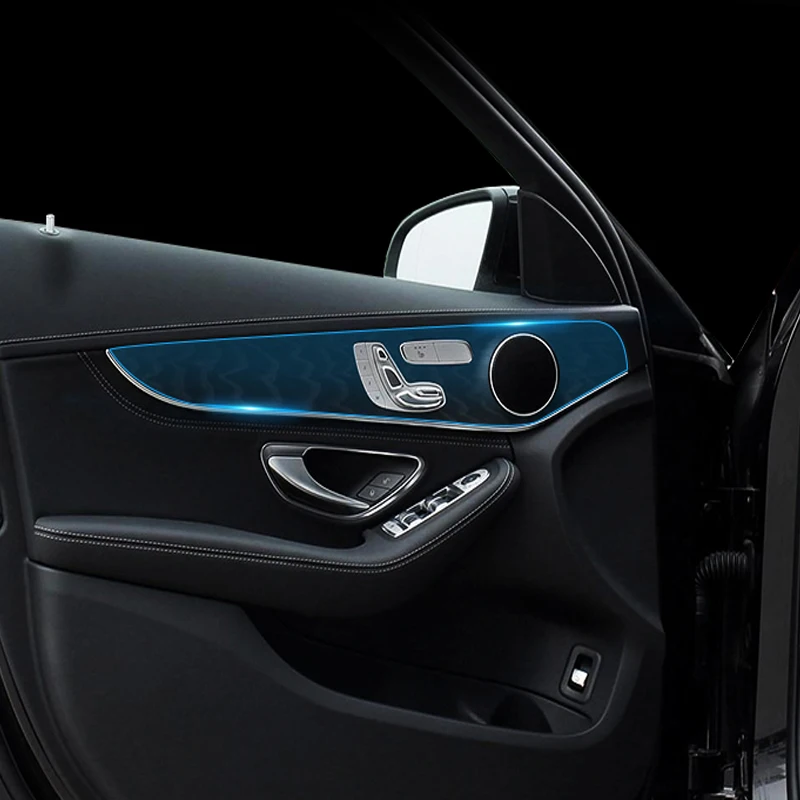 Наклейки из ТПУ для Mercedes Benz C Class C200 внутренняя невидимая защитная пленка панель
