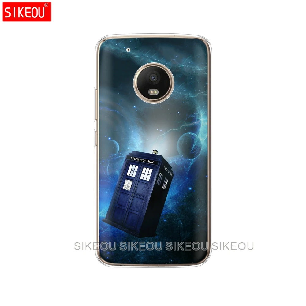 Силиконовый чехол для телефона Motorola Moto G6 G5 G5S Z2 Z3 PLAY PLUS X4 E4 E5 C Tardis Box Doctor Who|Бамперы| |