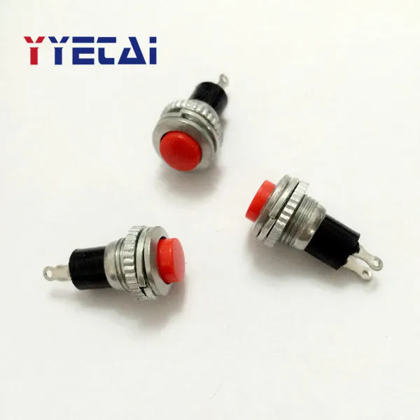 Маленький кнопочный переключатель Φ самосброс без блокировки 10 мм выключатель