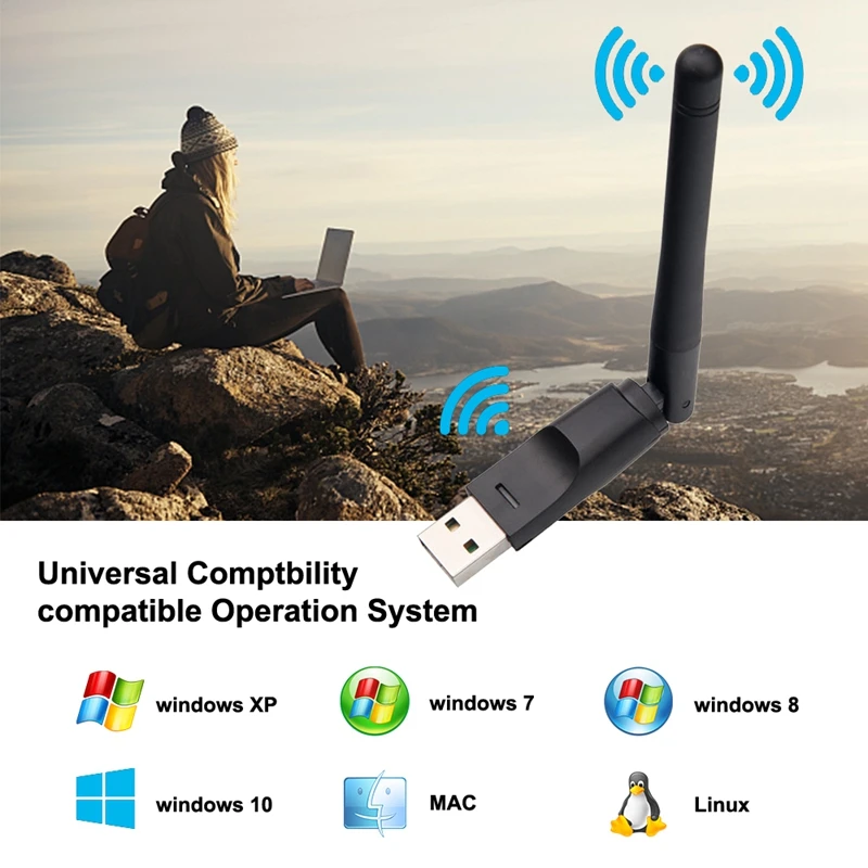 Cioswi Бесплатный драйвер беспроводной USB Wifi адаптер Lan ключ доступа для локальной сети антенна адаптер Интернет сетевая карта для Windows/OS/Vista