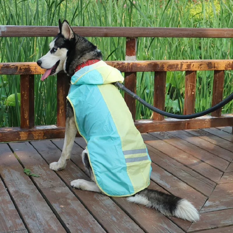 Плащ для большой собаки непромокаемое пончо больших средних собак уличная