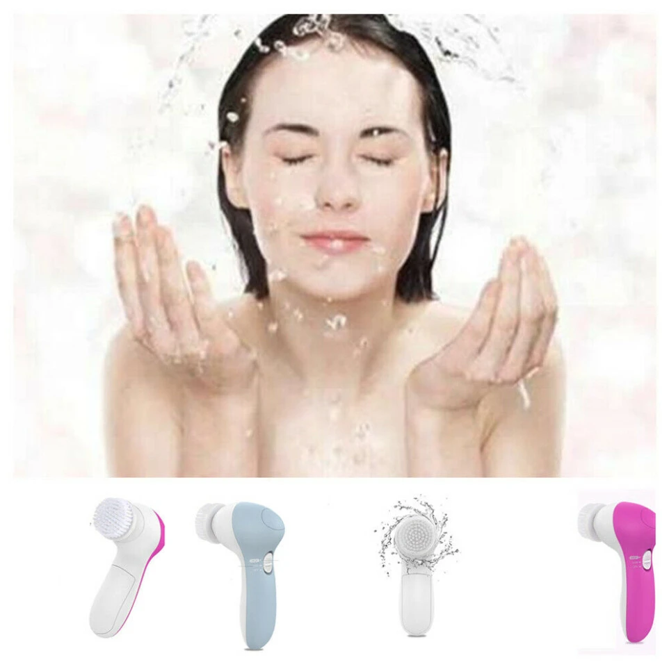 5 в 1 электрическая Очищающая щетка для лица спа уход за красотой очищающее