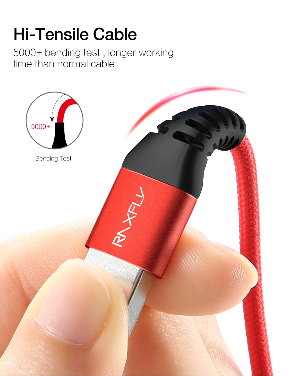 USB raxfly type-C кабель Тип изгиба C для samsung S9 S8 Plus кабель синхронизации данных USB C для Xiaomi Mi6 Mi5s Plus провод для быстрого заряда