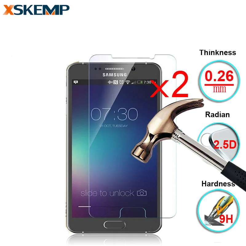 2 шт. Защитная пленка для экрана закаленное стекло Samsung Galaxy A3 A5 A7 J7 2017 C5 C7 Pro Prime SM G6100