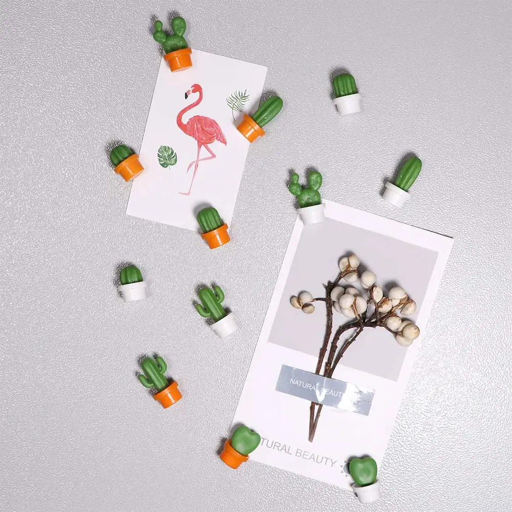 6 шт./компл. мини магниты на холодильник милый кактус сочные растения магнит