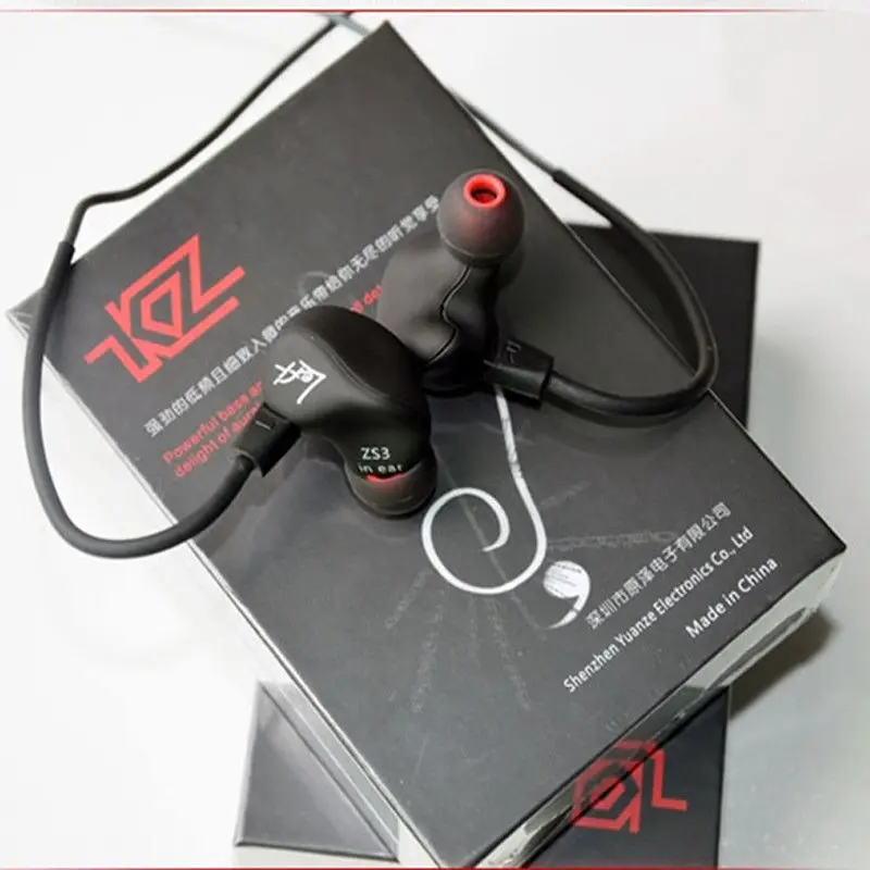 KZ ZS3 наушники Hifi съемный кабель в ухо шумоподавление спортивные с микрофоном для