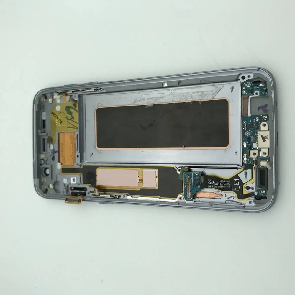 ЖК экран с дигитайзером для Samsung Galaxy S7 edge сенсорный со средней рамкой 100%